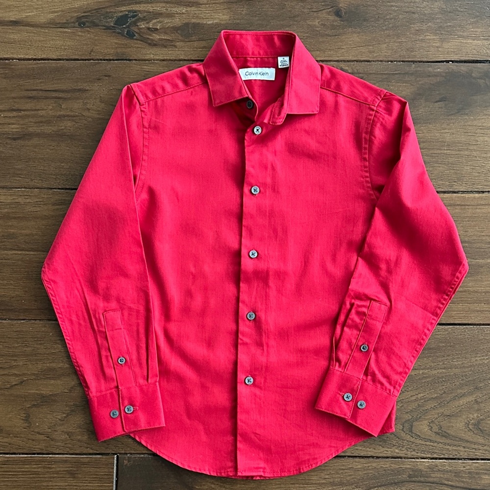 Calvin Klein Kids Red Button-Down Shirt